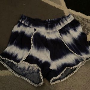 blue and white cute shorts